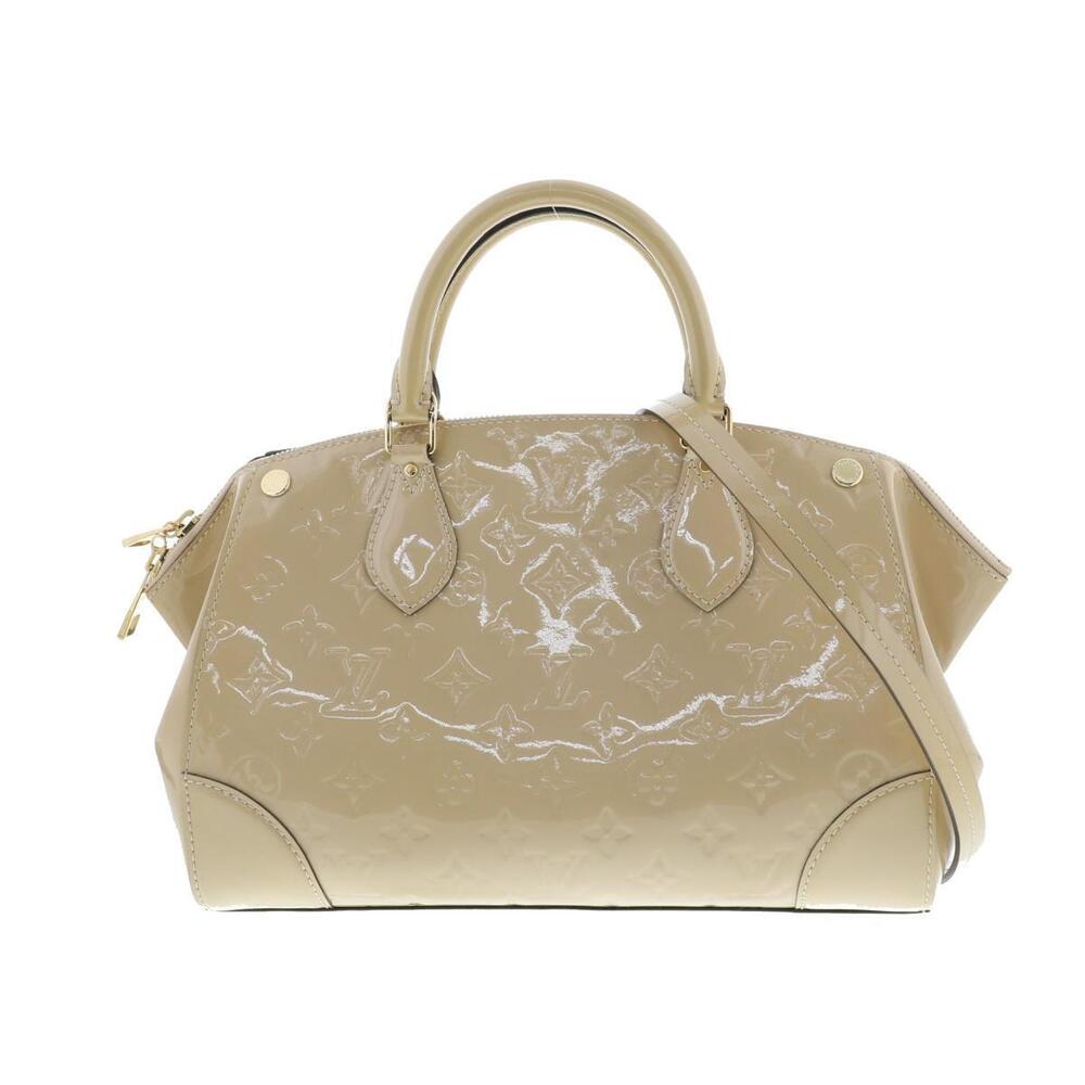 LOUIS VUITTON Santa Monica Bag Handbag Verni Beige